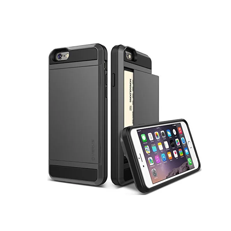 Чехол Fundas для iPhone 6 и s ETUI силиконовые PC + TPU двойной Слои Панцири Coque с горкой карты