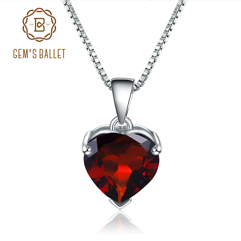 Женский балетный кулон gemb's 4.05Ct натуральный гранатовый камень ожерелье с