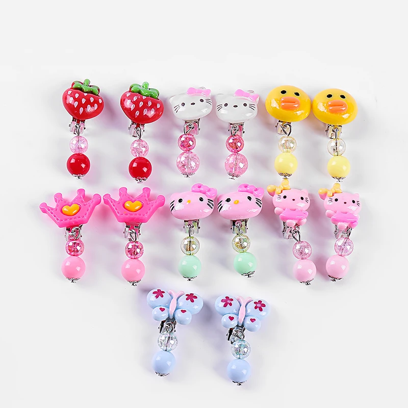 Смешанный стиль Детские милые Мультяшные Женские аксессуары с ушками клипсы для