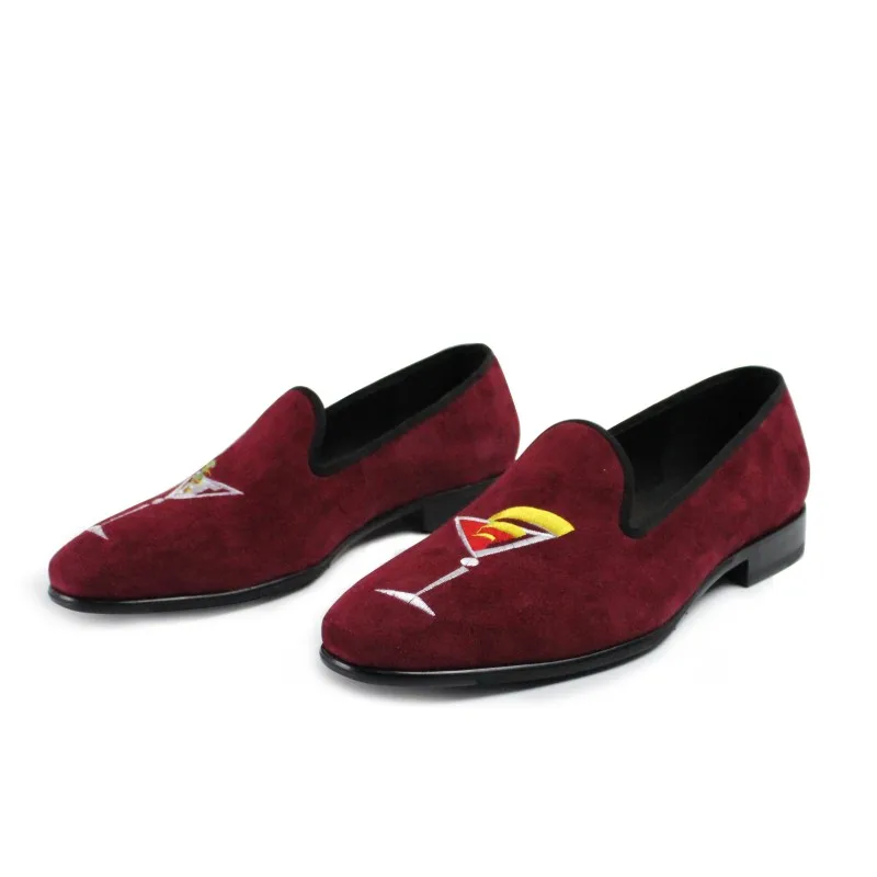 2019 распродажа мужские лоферы ручной работы Цвет Черный замша 100% обувь из