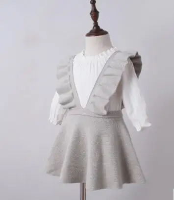 Only Dress Весна, вязаное платье-свитер для девочек, детская одежда для девочек, вязаное платье принцессы для маленьких девочек, детское платье для девочек, robe Fille, детская одежда - Цвет: Only Dress