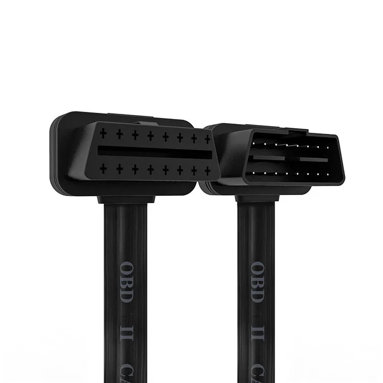 Плоский + тонкий 16 контактный удлинитель OBD 2 40 см|Кабели адаптеры и разъемы| |