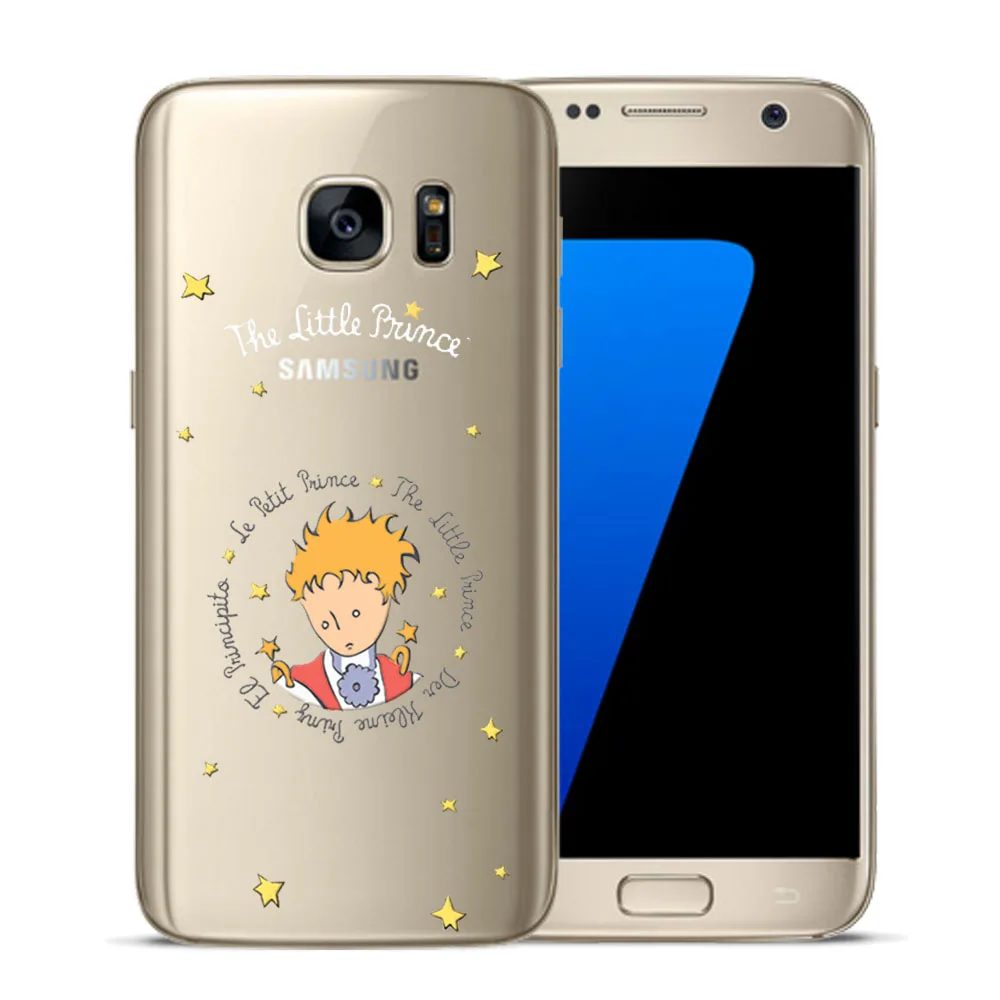 Мягкий чехол Little Prince из ТПУ для Samsung Galaxy J3 J5 J7 J2 Prime S5 Mini S6 S7 Edge S8 S9 S10 Plus E S10E задняя