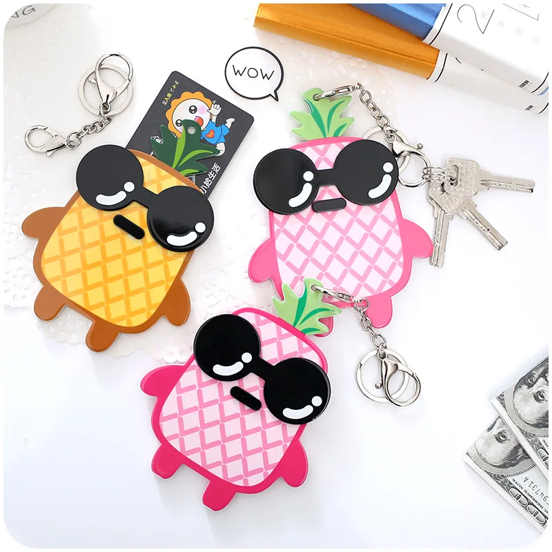 PACGOTH Creative Fashion Acrylic Bus ID Name Card Holders Kawaii Fruits Pineapple Shape Casual Credit &amp 1 Piece | Багаж и сумки