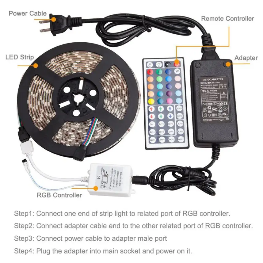 ZooYoo StripSun Светодиодные полосы SMD 5050 водонепроницаемый 16.4ft 5 м 300 светодиодный s RGB
