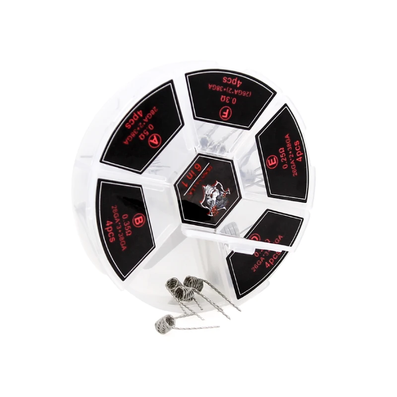 10 коробок DIY Demon Killer Flame wire box 6 в 1 для электронной сигареты RDA RBA RDTA атомайзер 6в1 SS316