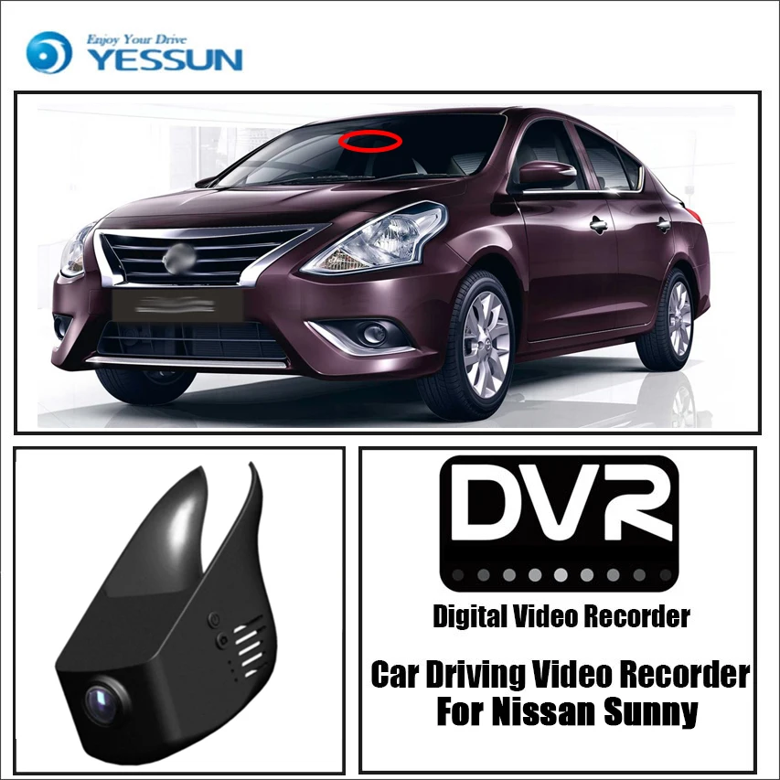Автомобильный видеорегистратор YESSUN мини с Wi Fi и камерой FHD 1080P для Nissan Sunny|driving video