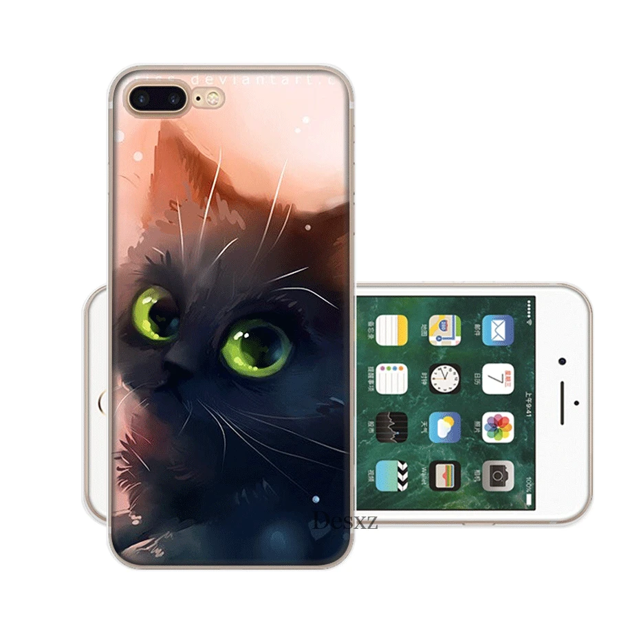 Чехол с милым котом Desxz для iPhone 7 8 6 6s Plus 11 Pro X XR XS Max 5 5S SE |
