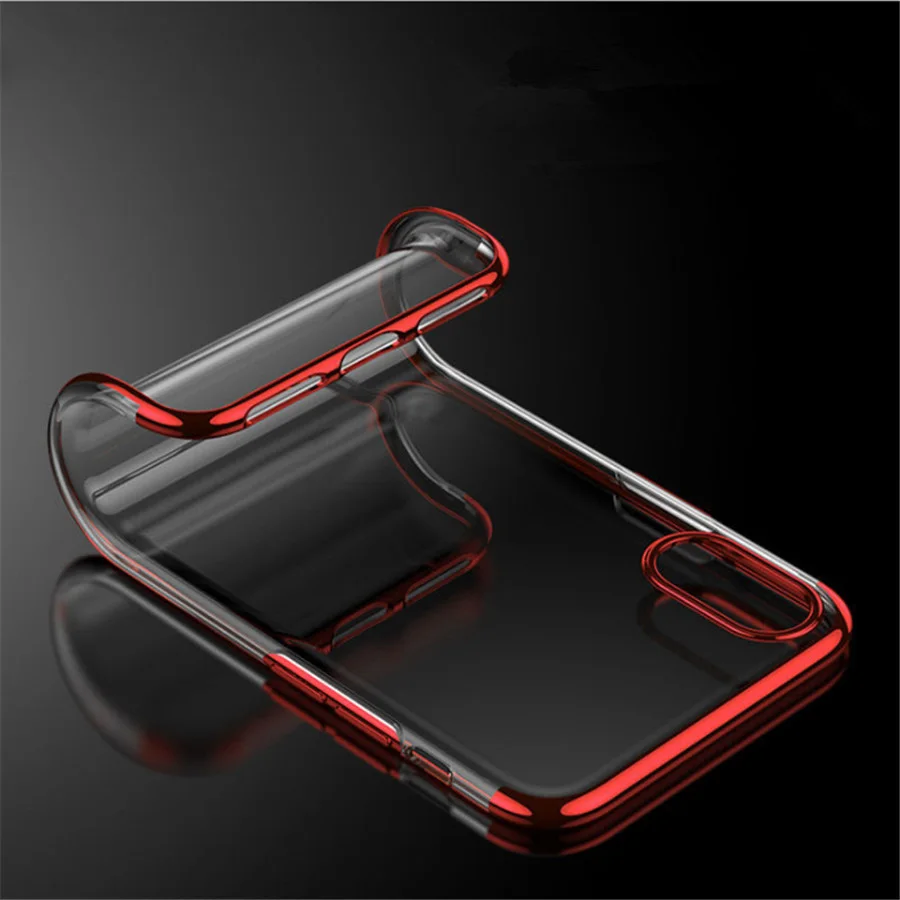Plating TPU Case For iphone7 Luxury iPhone X Transparent Silicone Glitter Cover 7 8 6 6S Plus Phone Cases |