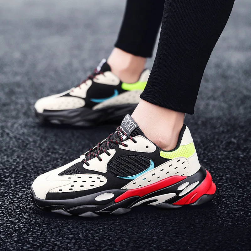 Мужские кроссовки в стиле хип-хоп Kanye модная повседневная обувь западном Tenis Sapato