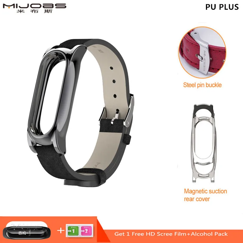 Ремешок из пу кожи для Xiaomi Mi Band 2 браслет смарт часов band Mijobs|Смарт-браслеты| |