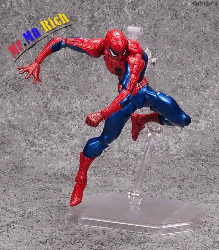 Супергерои Мстители Marvels Amazing Spiderman Revoltech Человек паук ПВХ экшн детские игрушки