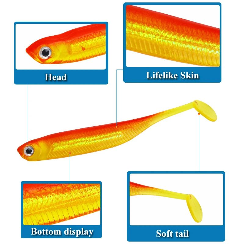 SEAPESCA 10 шт./партия мягкие приманки 2 г/70 мм для рыбалка на сельдь рыболовный червь