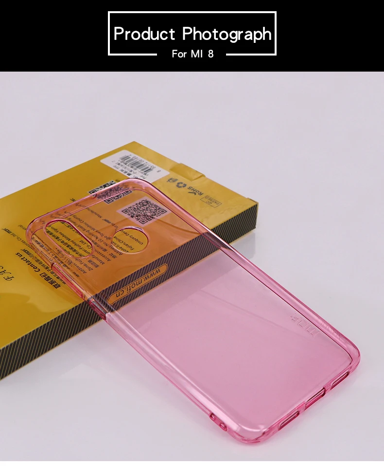 Для xiaomi mi 8 чехол MOFi для xiaomi mi 8 чехол силиконовый прозрачный мягкий TPU capas для xiaomi mi 8 задняя крышка чехол