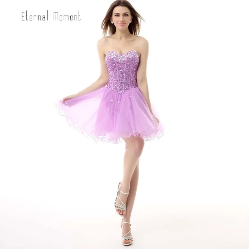 Вечная момент с открытыми плечами Милая рукавов платье Homecoming линии спинки