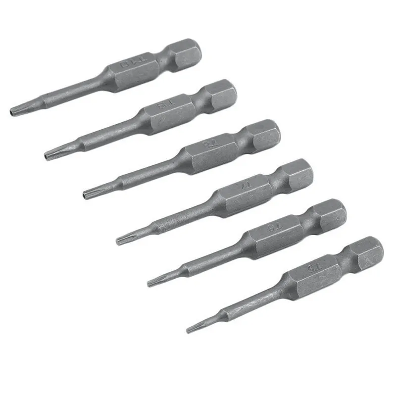 12 шт 1/4 дюйма 50 мм * T5 T40 набор магнитных наконечников для отверток|torx screwdriver bits