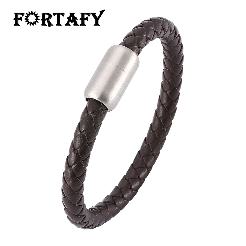 Классический мужской кожаный плетеный браслет браслеты модные мужские из
