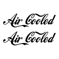 17 84 7cm 2x air cooled fashion word art car styling decals car stickers accessories blacksilver c9 0580