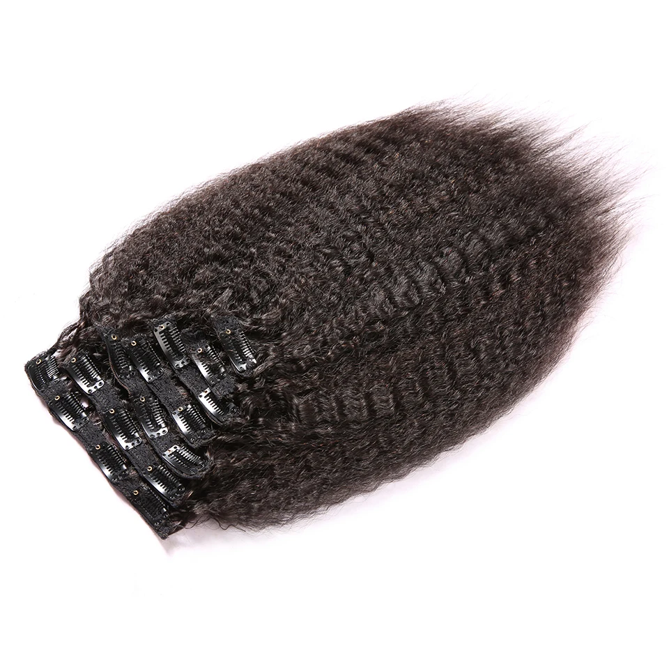 7A HJ волнистые красивые курчавые прямые накладные волосы с зажимом 100 г