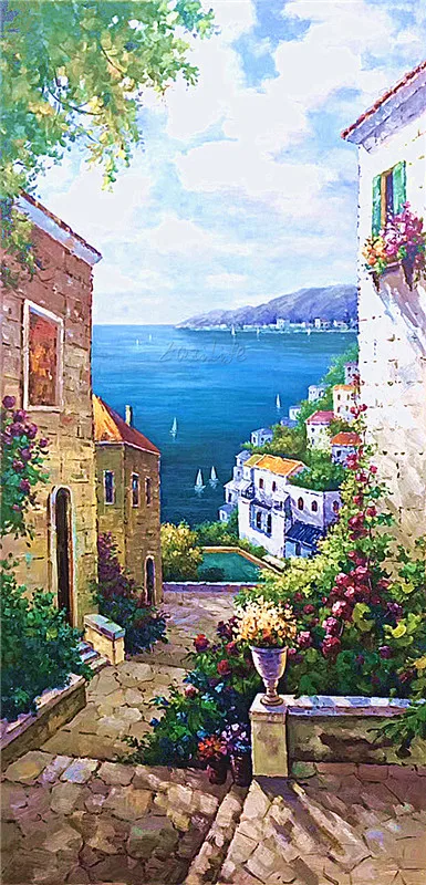 Венеция Холст Картина маслом caudros decoracion итальянский пейзаж Картина настенное искусство картины для гостиной дома decor44
