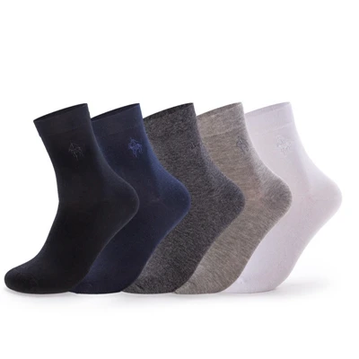 5 pairs mix PIER POLO, оригинальные брендовые носки, мужские носки высокого качества, деловая одежда, Носки Happy, классические, однотонные, мужские, 100 хлопок, носки, черные - Цвет: 5 pairs mix
