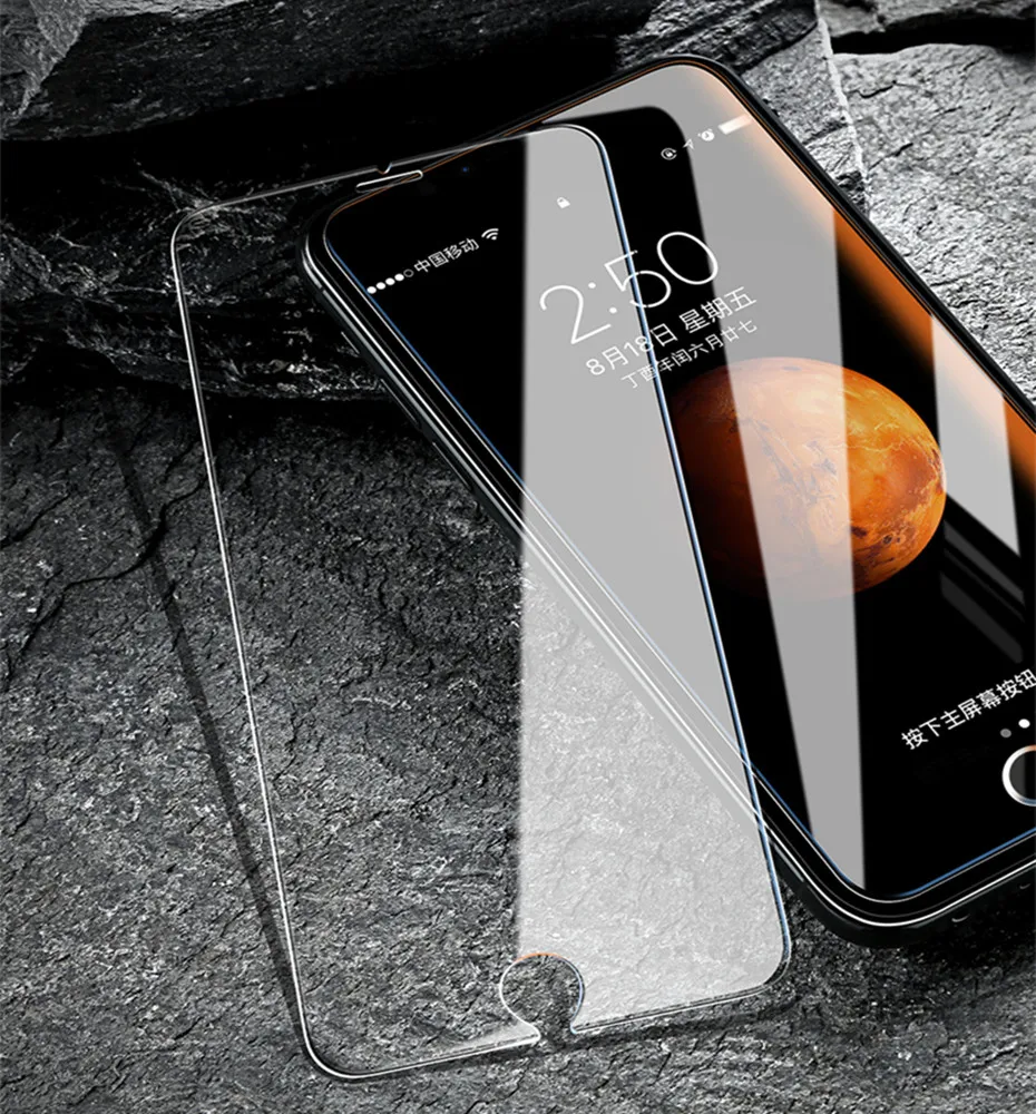 Ультратонкое защитное стекло 9H для iphone 8 7 6S 5 5S se 4S защитная пленка из закаленного