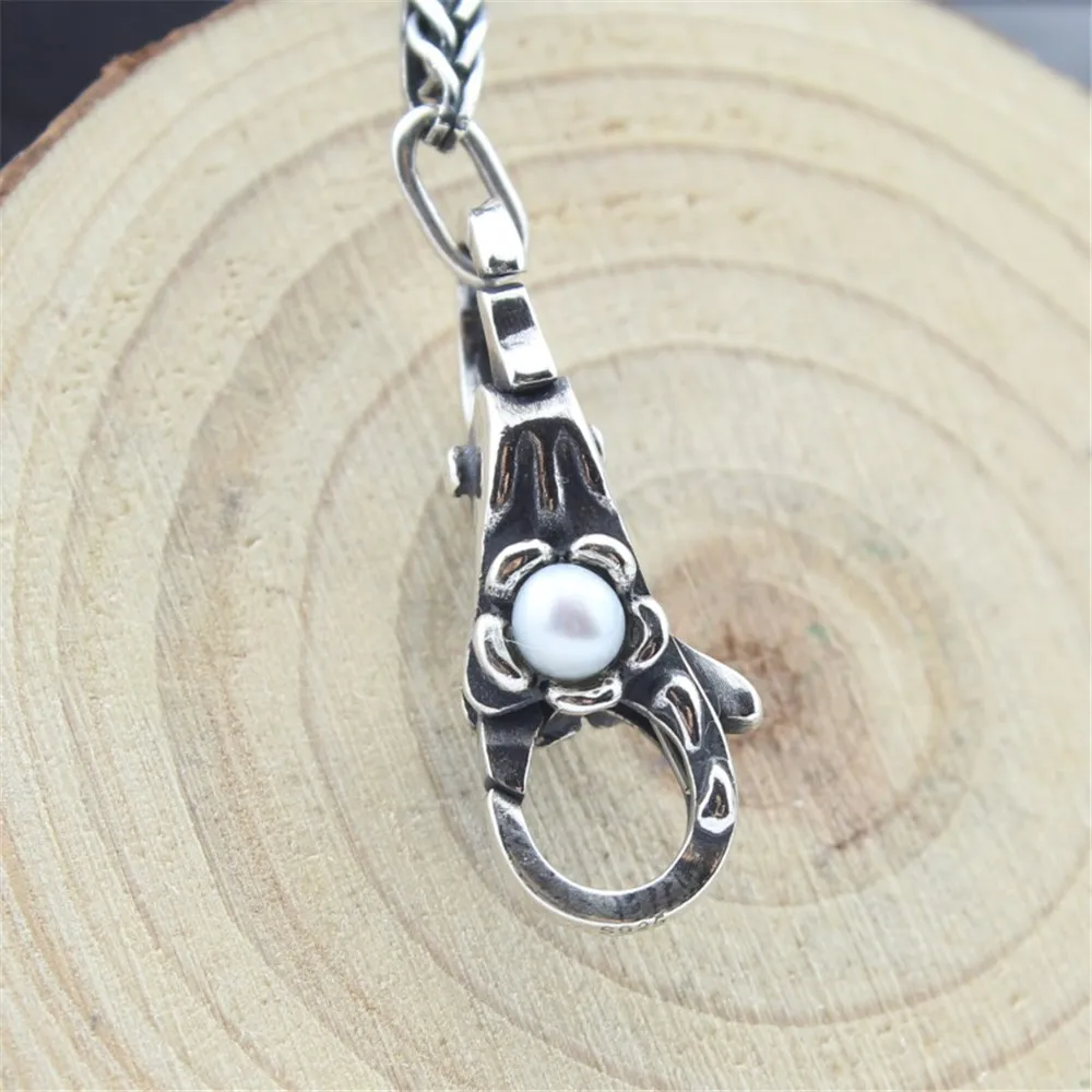 Mistletoe Genuine 925 Sterling Silver White Pearl Lock Lobster Clasp Fit European Troll Bracelet Jewelry | Украшения и аксессуары