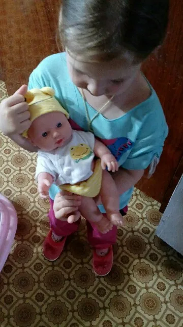 [Верх] 30 см Реалистичного Reborn Baby Doll может говорить звук кукла 100% безопасный мягкий