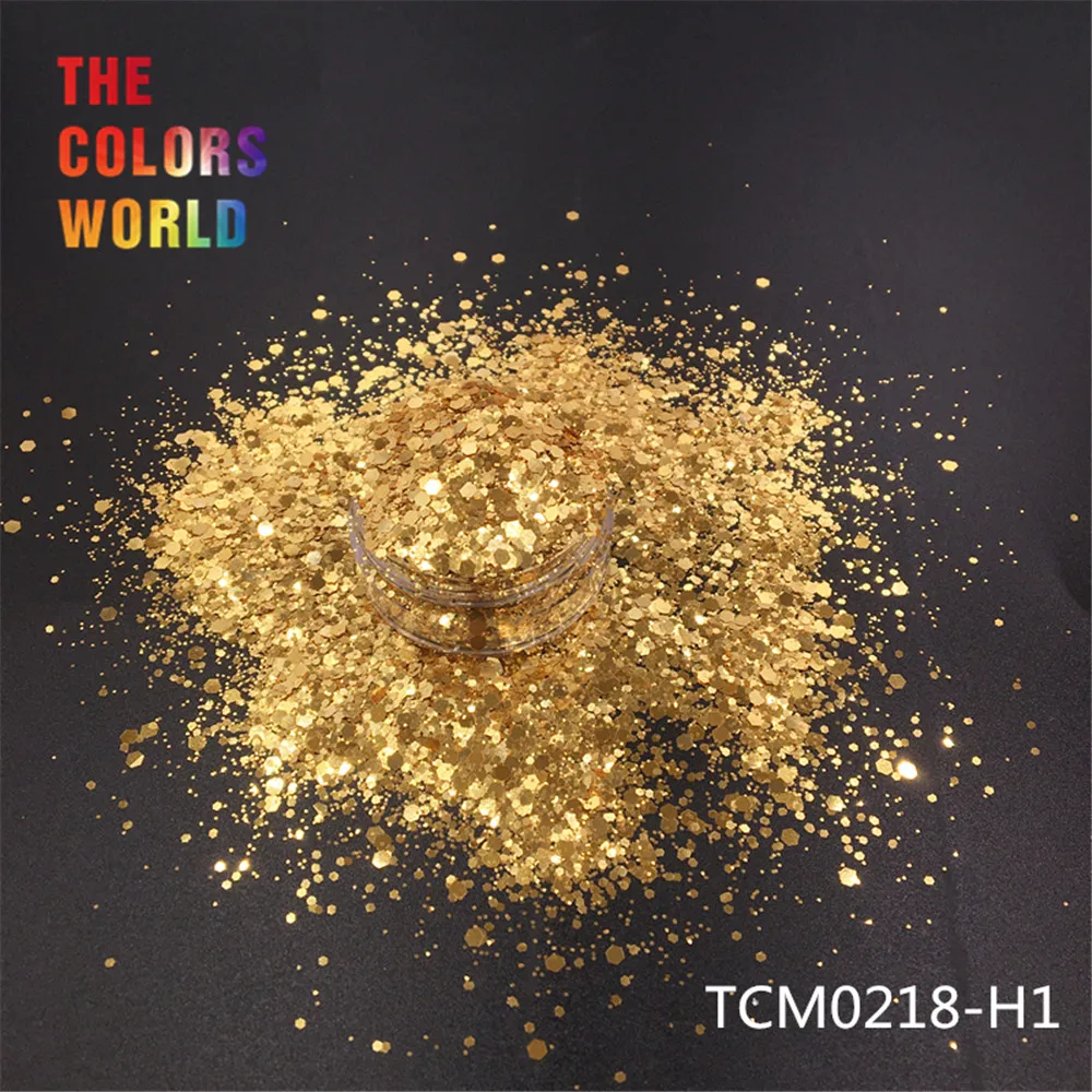 TCT-194 Шестигранная форма металлический обычный цвет лак для ногтей для дизайна ногтей DIY Украшение для тела макияж FacePainting Руководство DIY