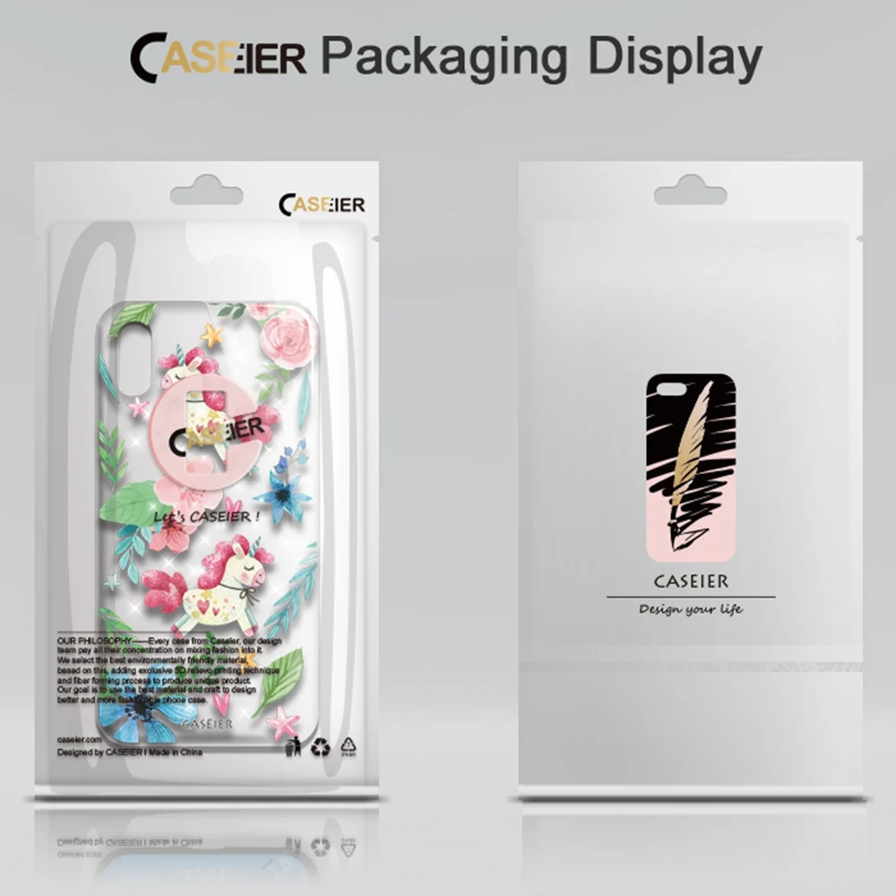 Caseier Единорог рисунком чехол для iPhone 6 6S 7 8 plus со стразами Чехол IPhone X 10 5 5S SE телефон