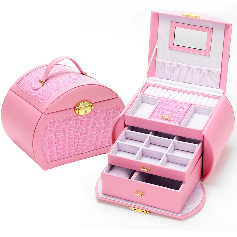 Blck Красный пурпурная Роза Принцесса замок дисплей ювелирных изделий организатор