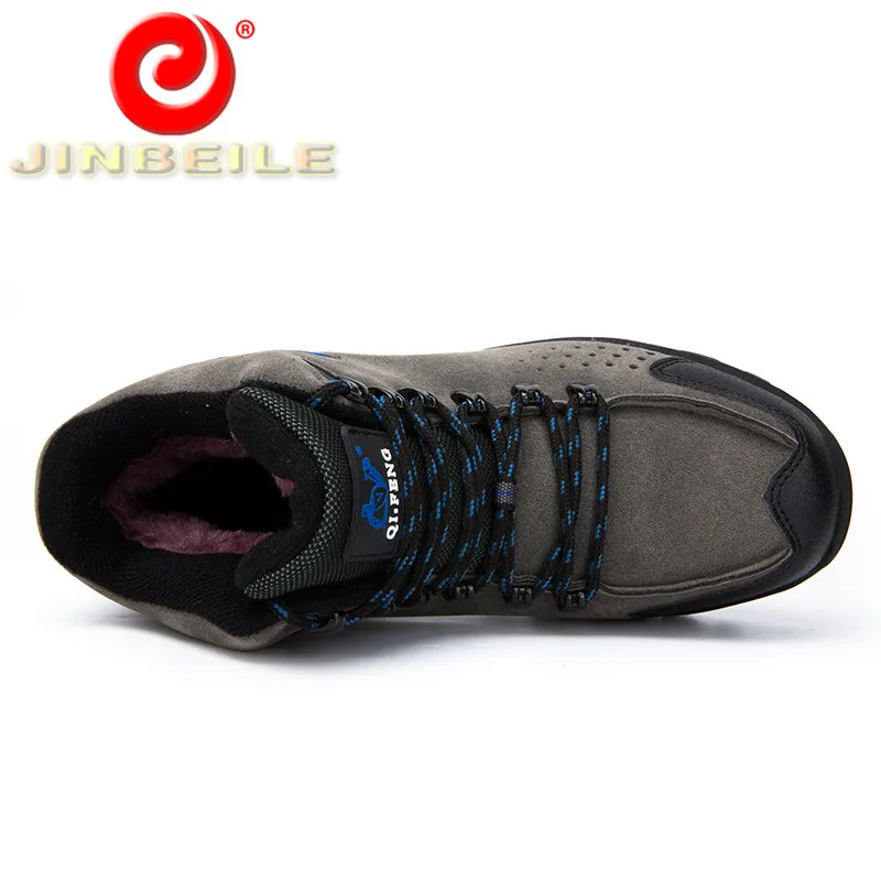 JINBEILE Cool Design Men Hiking Shoes High Quality Wear Resistant Outdoor Sport Warm Durable Sneakers Big Size | Спорт и развлечения