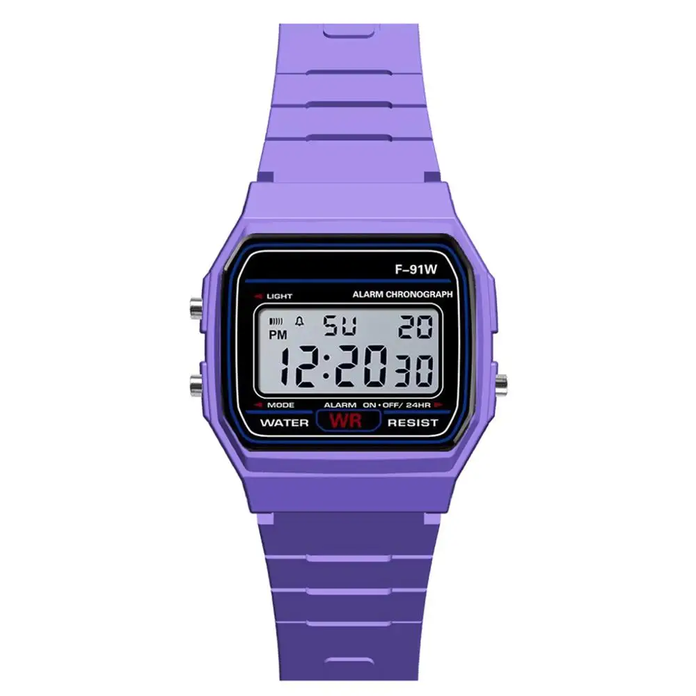 Purple HONHX, модные часы, мужские повседневные часы, светодиодный, цифровые часы, мужские резиновые кварцевые спортивные водонепроницаемые наручные часы, Relogio Masculino* E - Цвет: Purple