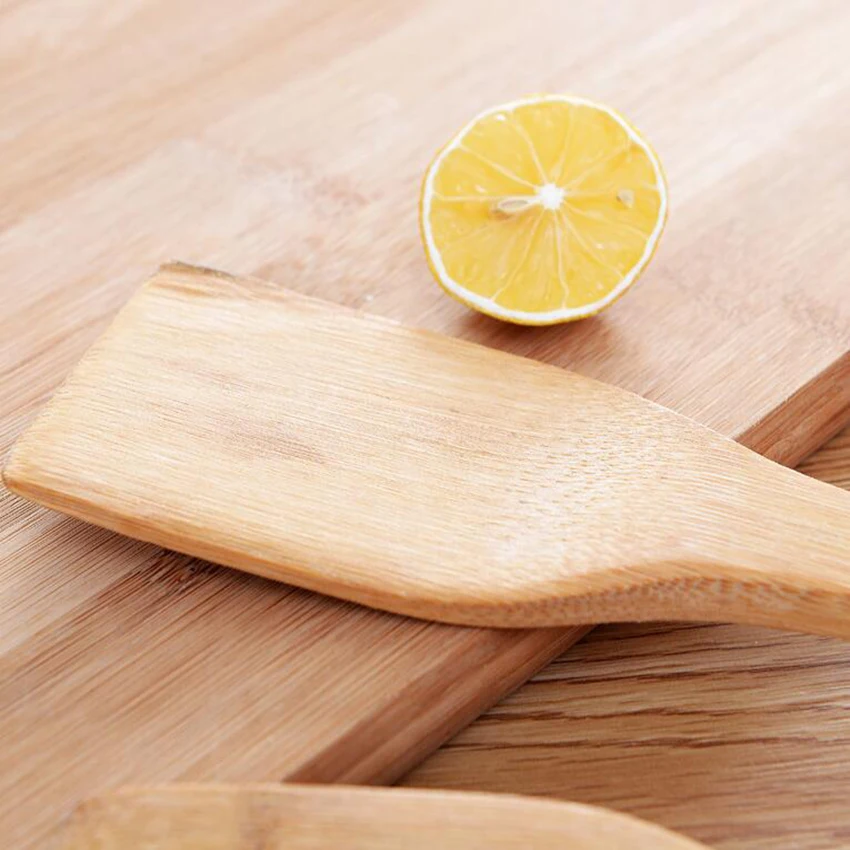 1 шт бамбуковые деревянная лопатка Экологичные натуральные антипригарное
