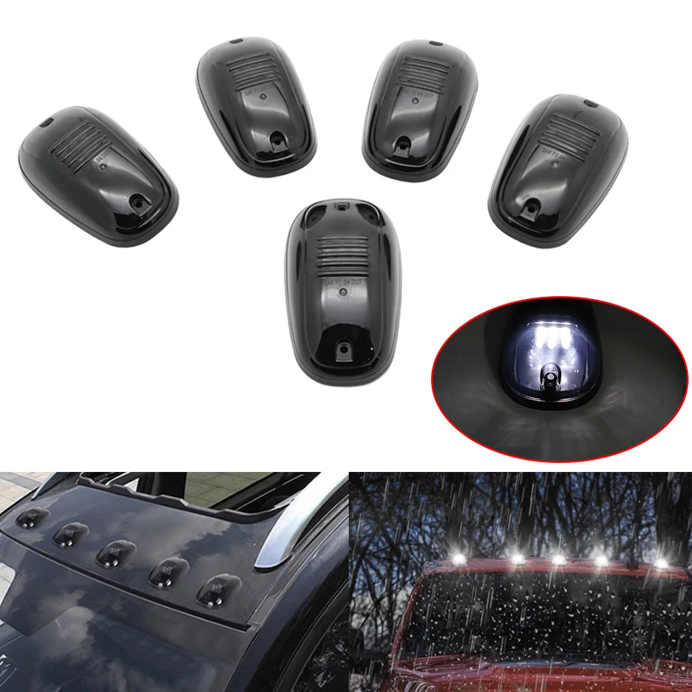 5x White Light Новые продукты, 5 шт. янтарные белые автомобильные габаритные огни на крыше, лампа для джипа, грузовика, внедорожника, Ford F150, Dodge Ram, кабины, маркер на крыше, ходовые огни - Цвет: 5x White Light