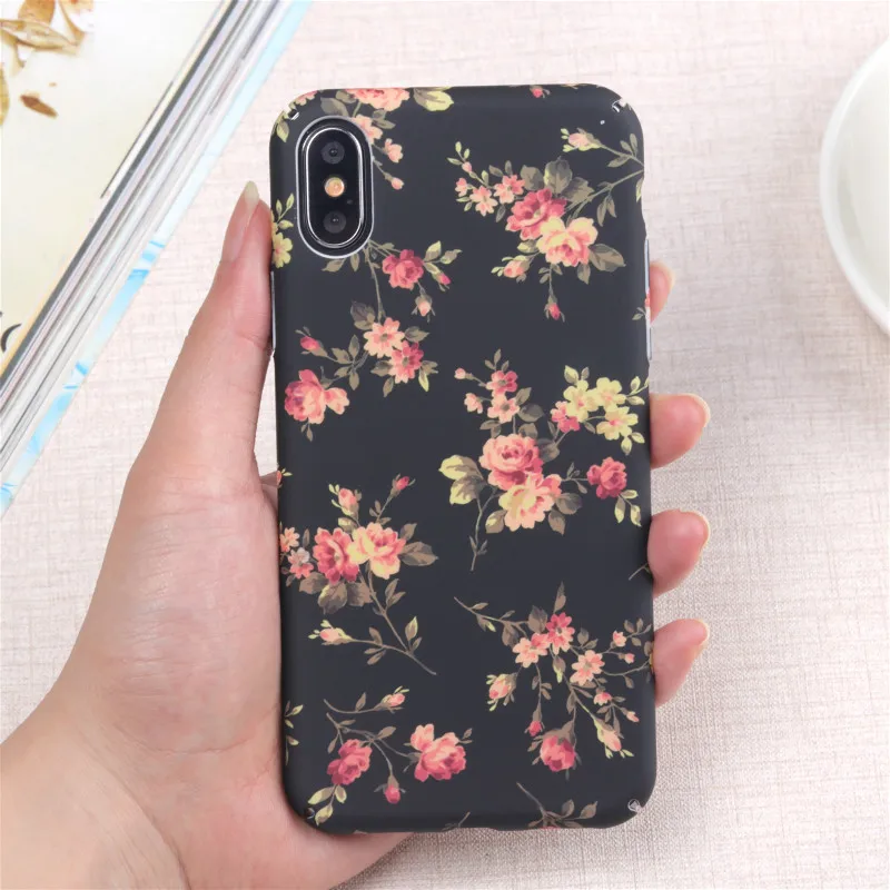Модный цветочный Винтаж цветок чехол для iPhone 8 плюс телефон матовый тонкий