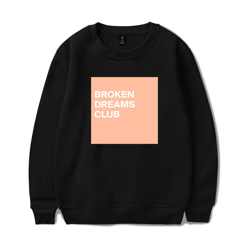 Толстовка с капюшоном и надписью Broken Dreams Club свитшот осенне зимние топы свободная