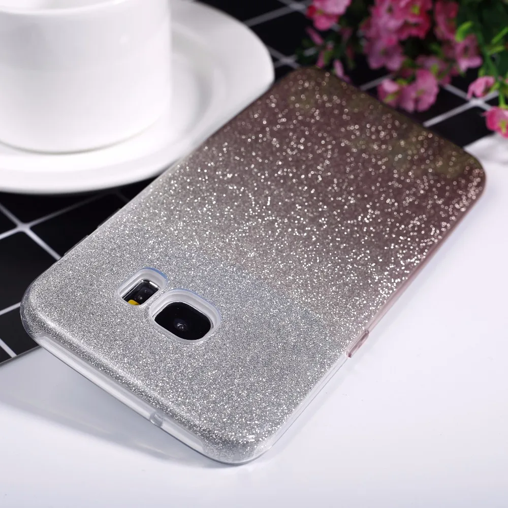 Чехол OLOEY для Samsung Galaxy S6 S7 Edge S8 Plus S5 Note 8 5 4 двухслойный Блестящий Мягкий силиконовый