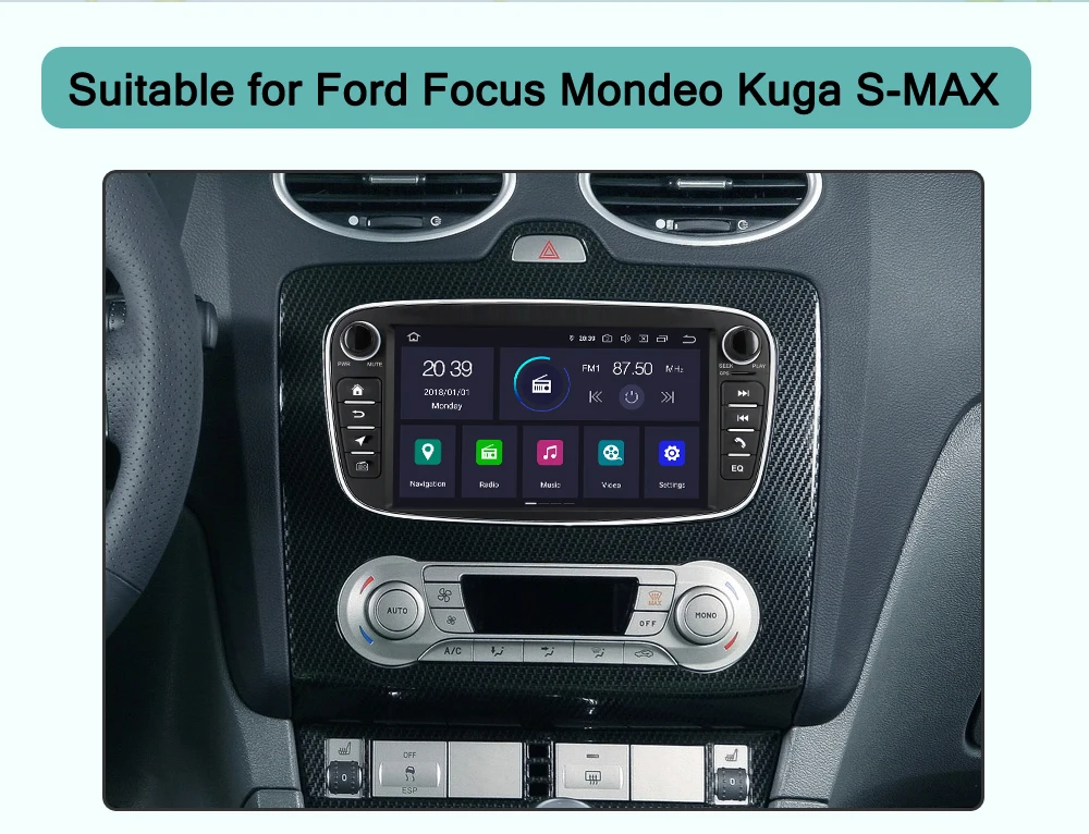 AUTOTOP DSP 2 Din Android 9,0 автомобильный DVD gps плеер для Ford/Focus/Mondeo/S-MAX/C-MAX/Galaxy/Kuga мультимедиа Автомагнитола