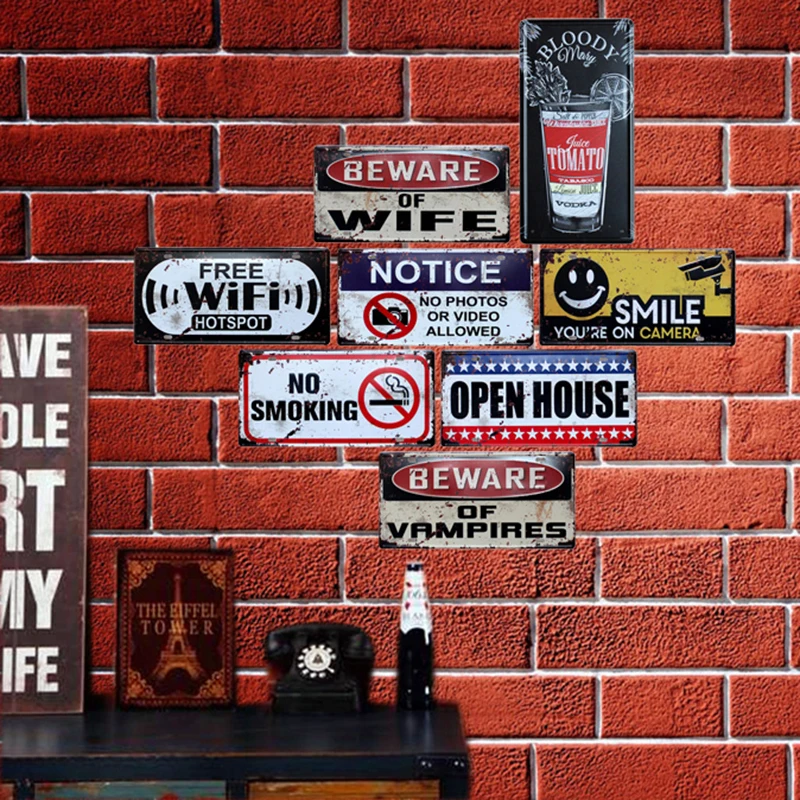 Новый металлический номерной знак с открытым домом для автомобиля винтажный