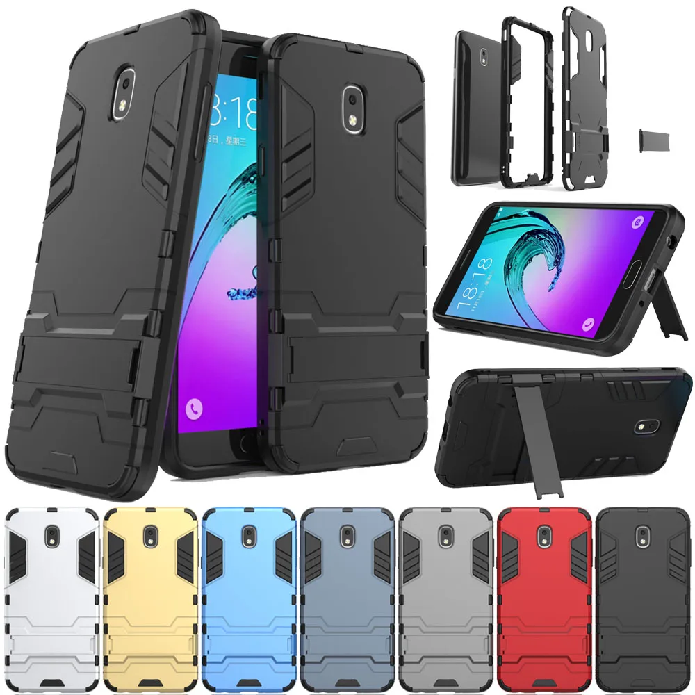 2 In 1 Hybrid Tank Armor Case Shockproof Hard Back Stand Cover For Samsung Galaxy J7 2018/J7 Crown/Star/Aura/Aero/Top/Refine/Eon | Мобильные