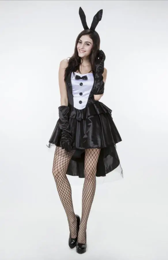 Женский сексуальный костюм кролика на Хэллоуин для девочки животное косплей
