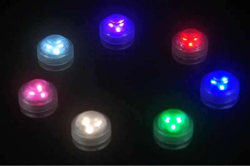 

10pcs* 3LEDs Submersible 10 LED Waterproof Light RGB for Vase Wedding Party Fish Tank Decors waterproof led mini light