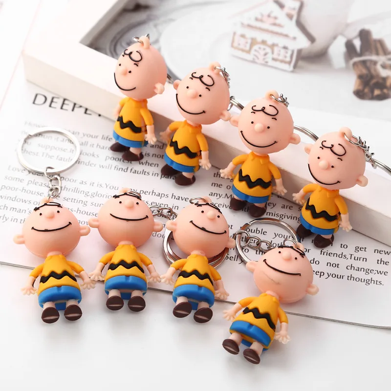 Новинка 2019 милый мультяшный брелок для дам Charlie Brown креативная Автомобильная