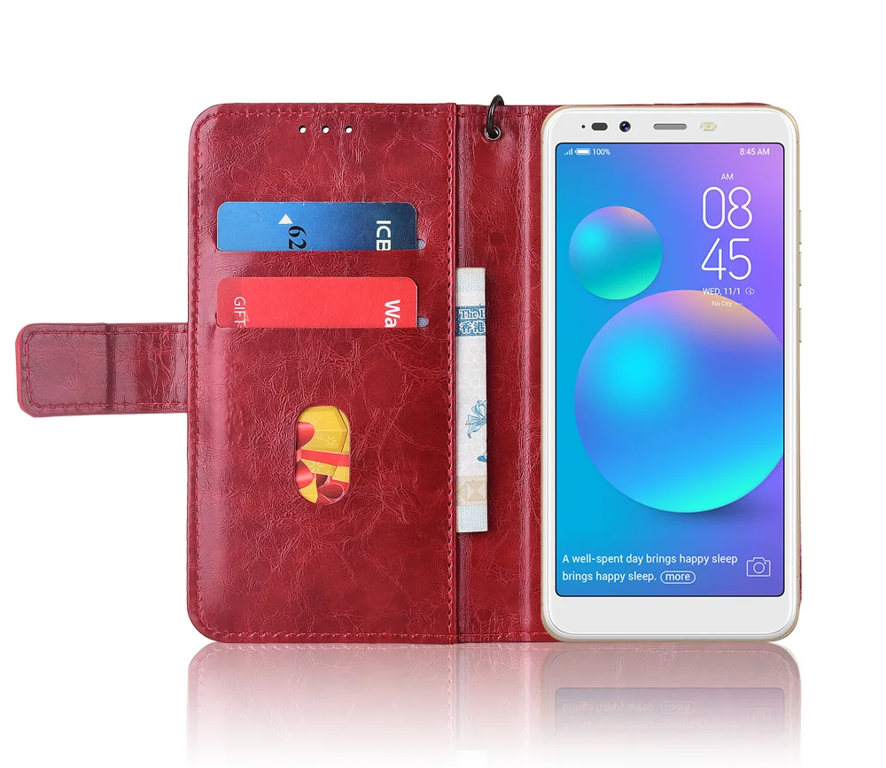Кожаный чехол-книжка для Tecno POP 1s Pro Fundas с цветочным принтом 100% специальный кошелек