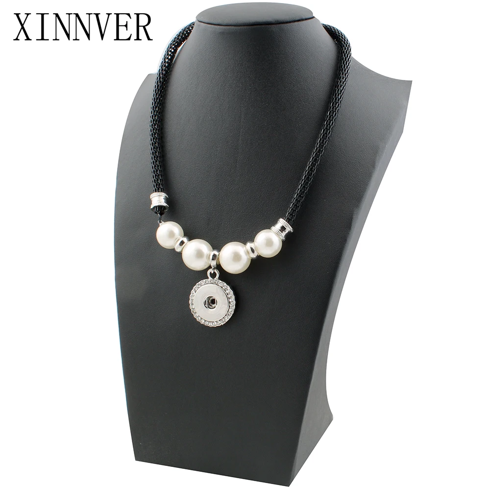 Новые ожерелья с кнопками для женщин стразы имитация жемчуга фурнитура подходит