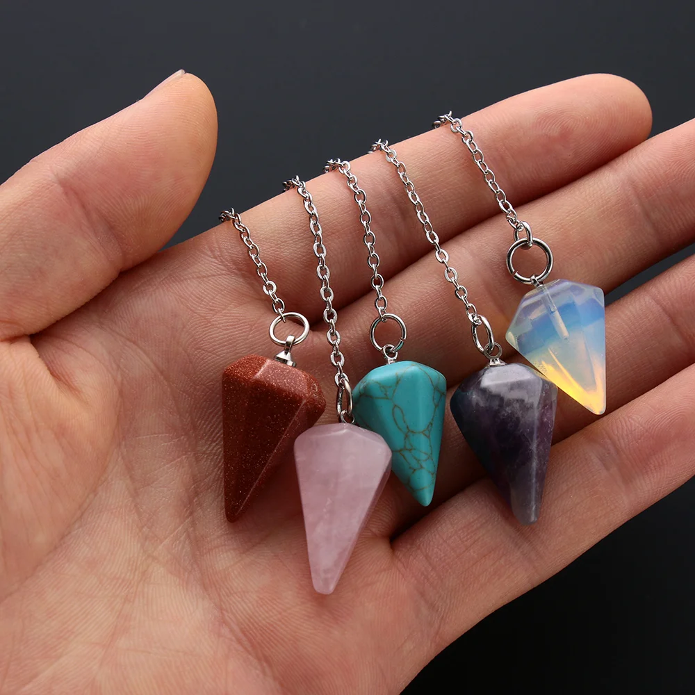Маятниковая подвеска Reiki из натурального камня исцеляющий кристалл амулет