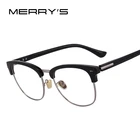 Очки для зрения в стиле ретро MERRYS, дизайнерские классические, для мужчин и женщин, наполовину металлические очки, S2071