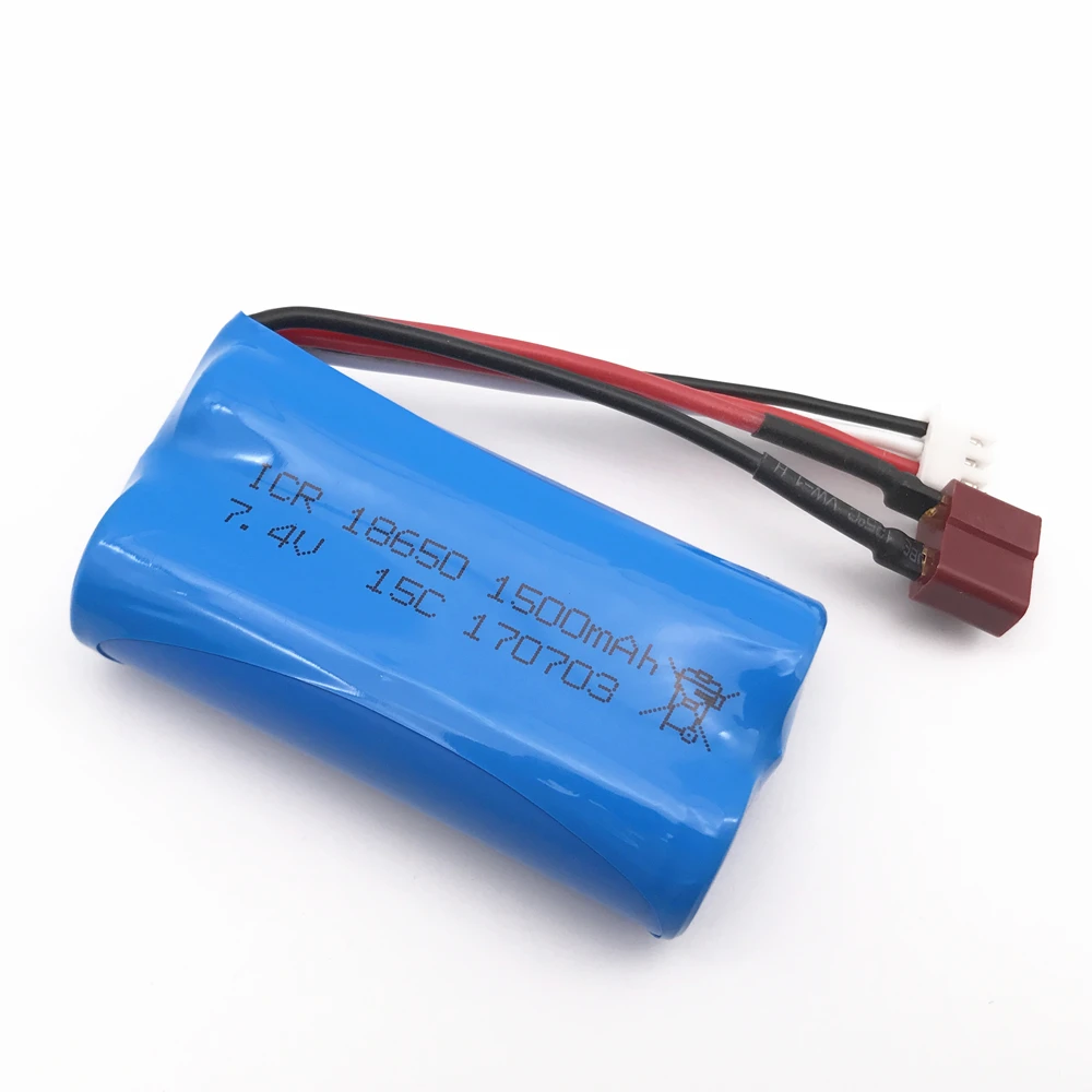 Аккумулятор 7 4 В 1500 мАч для CarUdi S032 Q1 Tianke FEIYUE FY 03 Wltoys 12428 12423 RC Car V 18650