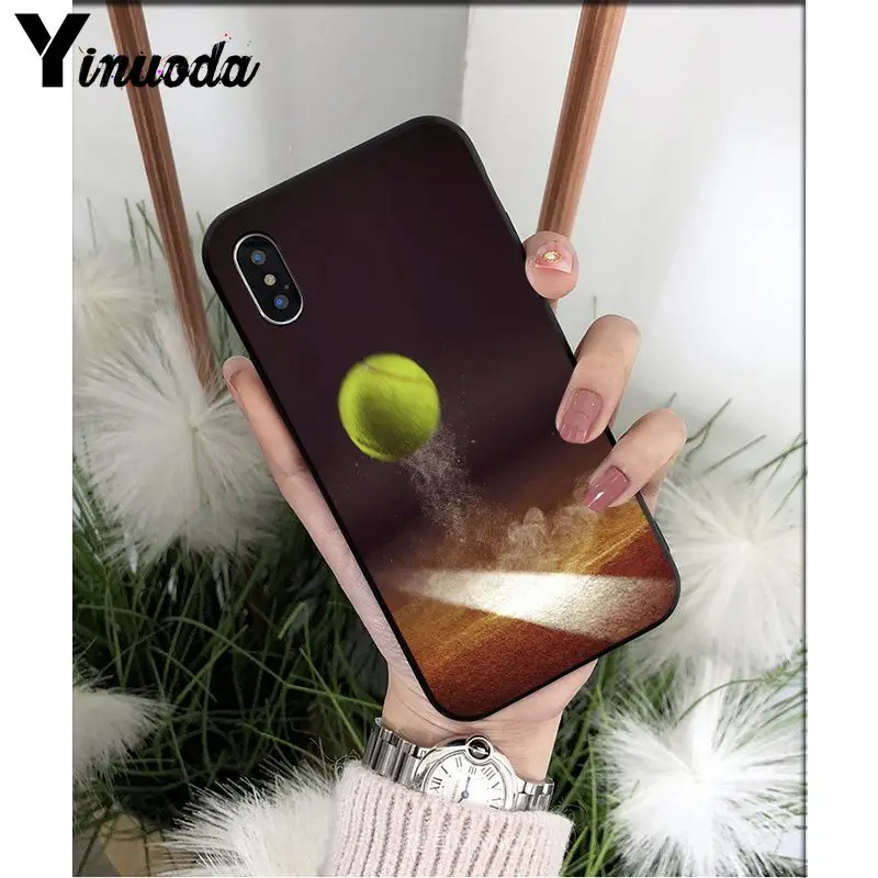 Yinuoda Теннисная ракетка Coque Shell чехол для телефона Apple iPhone 8 7 6 6S Plus X XS MAX 5 5S SE XR сотовые телефоны